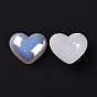 ABS Plastic Imitation Pearl, AB Color Plated, Heart