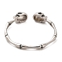 304 Stainless Steel Cuff Bangles, Skull