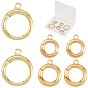 6 шт. 3 стили латунные застежки с пружинным затвором, кольцо
