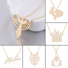 Vintage Aloha Stainless Steel Rabbit Mickey Sweater Chain for Women
