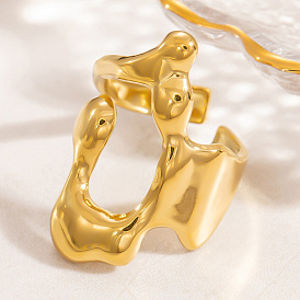 304 из нержавеющей стали Манжета кольца для женщин, самородки