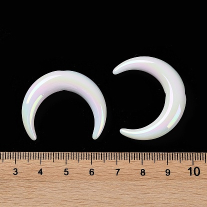 Opaque Acrylic Beads, Moon