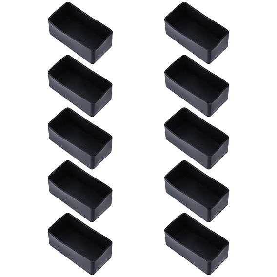 10 шт. чехлы на ножки стульев и столов из ПВХ, мебельные чашки, прямоугольные