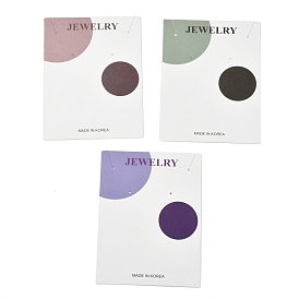 Rectangle Cardboard Earring Display Cards, for Jewlery Display, Round Pattern