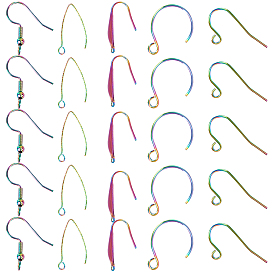 Наборы для поиска крючков для сережек, включает 50шт 316/304 крючки для серег из нержавеющей стали, ушная проволока с вертикальной петлей, 100экологически чистые пластиковые ушные гайки