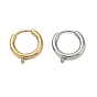 304 Stainless Steel Huggie Hoop Earring Findings, with Loops