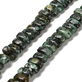 Dyed Natural African Turquoise(Jasper) Beads Strands, Rectangle