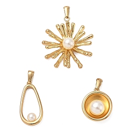 304 подвески из нержавеющей стали, с пластиковой имитационной жемчужиной