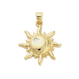Латунные микро проложить кубического циркония подвески, солнечные чары