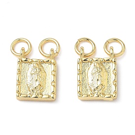 Латунь прелести, площадь с девственницей марии, без свинца и без кадмия, долговечный, с целью перехода в кольце