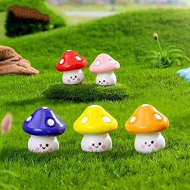 Миниатюрные украшения из грибов из смолы, для украшения сада кукольного домика аксессуары