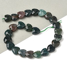 Природного индийского агата бисер нитей, сердце, граненые