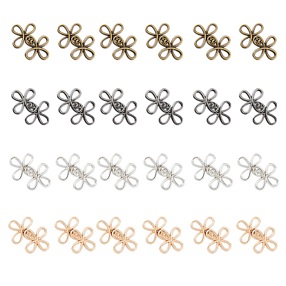 24 шт. 4 цвета сплав защелкивающиеся застежки, узел, для чонсам, джинсы