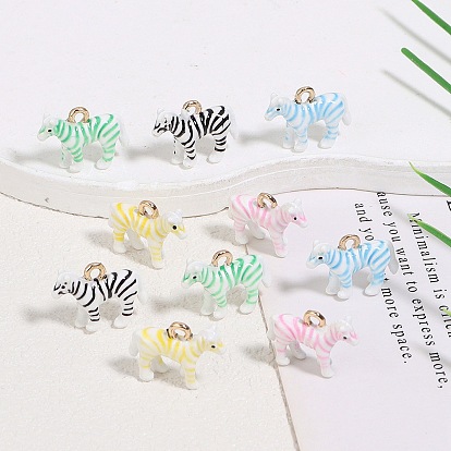 Эмалевые подвески из сплава зебры, золотые