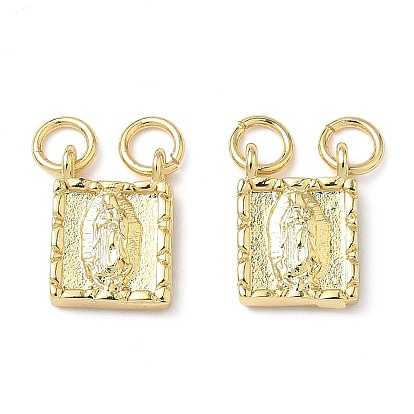 Латунь прелести, площадь с девственницей марии, без свинца и без кадмия, долговечный, с целью перехода в кольце