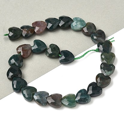 Природного индийского агата бисер нитей, сердце, граненые