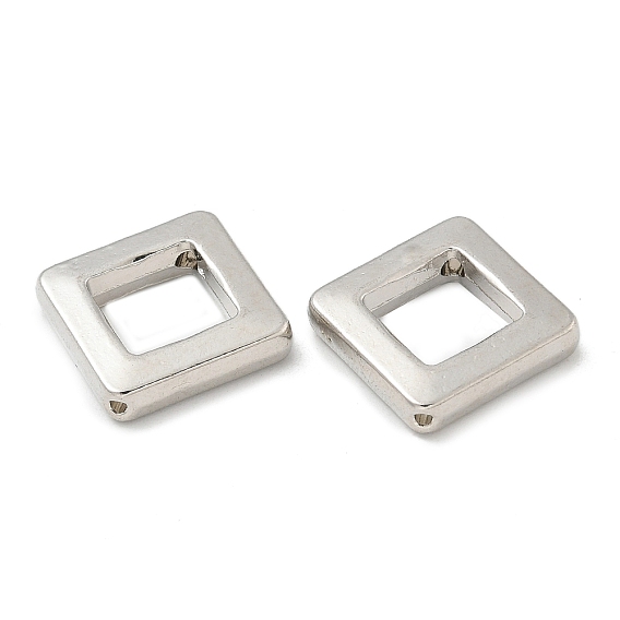 Сплав полые ромбовидные бусины, без кадмия и без свинца