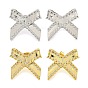 Bowknot Brass Micro Pave Cubic Zirconia Stud Earrings for Women