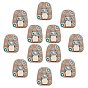 Acrylic Pendants, Owl Printed, Trapezoid