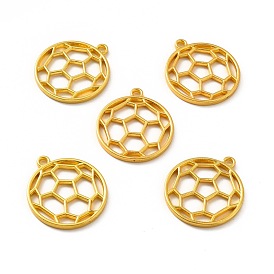 Alloy Open Back Bezel Pendants, for DIY UV Resin, Epoxy Resin, Pressed Flower Jewelry, Football