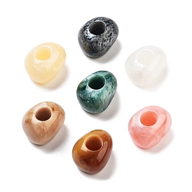 Resin European Beads, Large Hole Triangle Beads