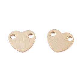 Brass Link Connectors, Long-Lasting Plated, Heart