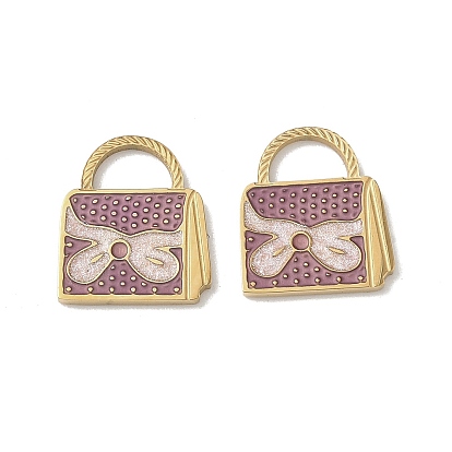 304 подвески из нержавеющей стали, сумочка, с эмалью, ионное покрытие (ip)