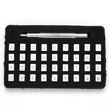 Наборы инструментов для тиснения кожи, включая номер из легированной стали и головку с буквенным штампом