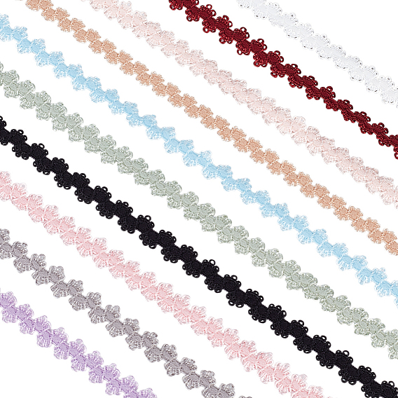 20 ярдов 10 цветов нейлоновая плиссированная эластичная сетка кружевная лента, для аксессуаров для одежды