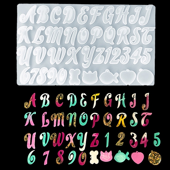 Силиконовые формы для подвесок пищевого класса своими руками, формы для литья смолы, буквы