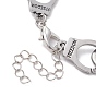 Alloy Handcuff with Freedom Link Chain Necklaces for Men Women