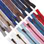 Nylon Garment Accessories, Zip-fastener Component Sets, Nylon and Brass Zipper & Alloy Zipper Puller, Antique Bronze