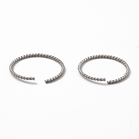 304 Stainless Steel Open Jump Rings, Twist Ring