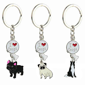 Cute Dog Keychain for Car and Home Décor, Creative Pet Accessory Gift