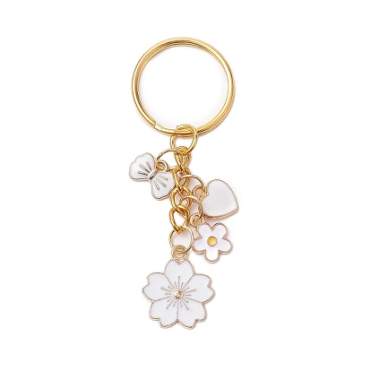 Сплав с эмалью брелок, цветок
