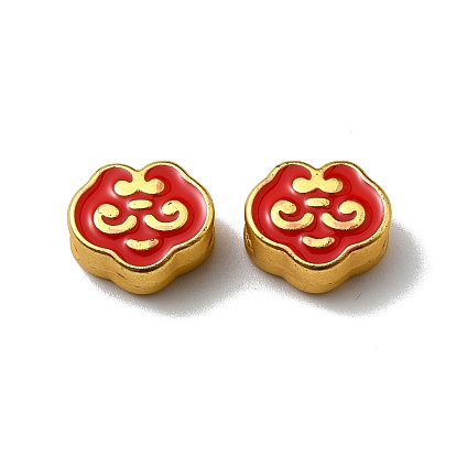 CCB Plastic European Beads, Large Hole Beads, Enamel Style, Cloud