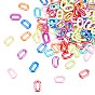 Opaque Acrylic Linking Rings, Quick Link Connectors, for Cable Chains Making, Pearlized, Oval