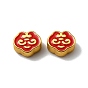 CCB Plastic European Beads, Large Hole Beads, Enamel Style, Cloud