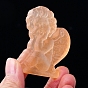 Natural Selenite Carved Healing Angel Stone, Reiki Energy Stone Display Decorations, for Home Feng Shui Ornament