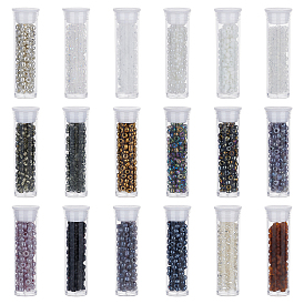 PandaHall Elite 18 Style Glass Seed Beads, for DIY Jewelry Making, Round