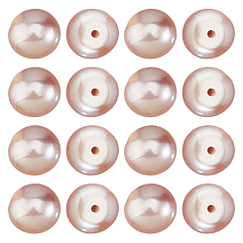9 пары бусин из натурального культивированного пресноводного жемчуга, окрашенные, половине просверлил, круглые