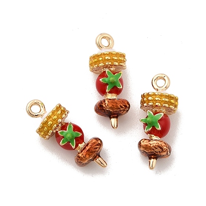 Подвески из эмали и сплава, кебаб, золотые