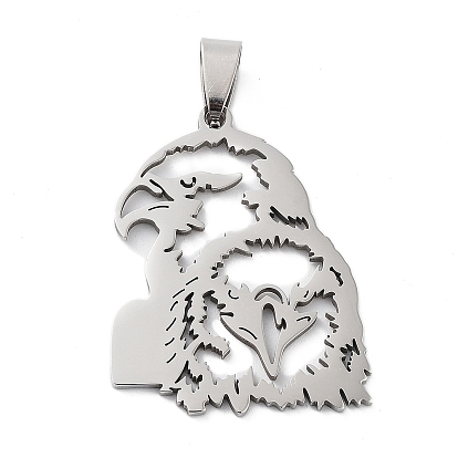 Pendentifs en acier inoxydable, Coupe au laser, charme de deux aigles