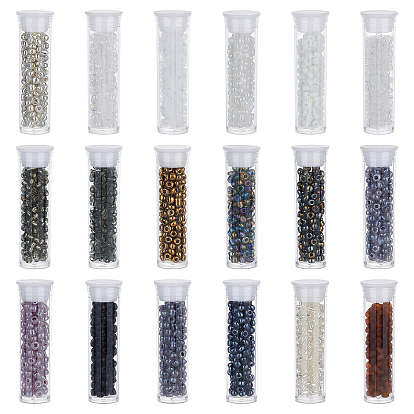 18 Style Glass Seed Beads, for DIY Jewelry Making, Round