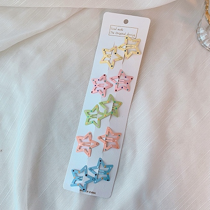 Polka Dot Star Shape Alloy Snap Hair Clips