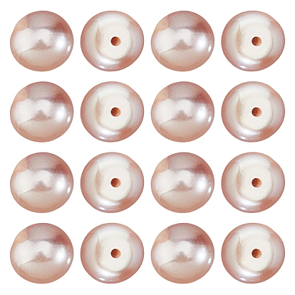 9 пары бусин из натурального культивированного пресноводного жемчуга, окрашенные, половине просверлил, круглые