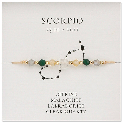 Natural Gemstone Constellation Beaded Bracelets