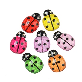 Transparent Resin Insect Decoden Cabochons, Ladybird/Ladybug