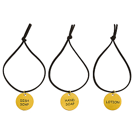 3шт. подвески для ванной из нержавеющей стали, с искусственной замши шнур