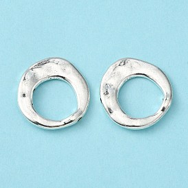 Estilo tibetano marcos de perlas anillo irregular, sin plomo y cadmio, 20.5x20.5x3 mm, agujero: 12 mm